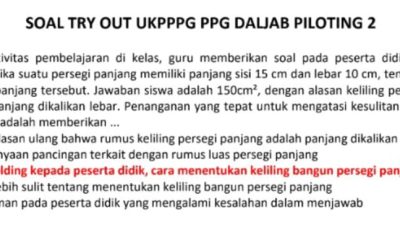 UKPPG Daljab Piloting Tahap 2: Soal Tryout dan Kunci Jawaban Terbaru